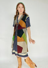 Load image into Gallery viewer, 1970s Patchwork Suede Leather Longline Vest S