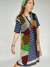 Load image into Gallery viewer, 1970s Patchwork Suede Leather Longline Vest S