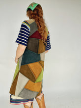 Load image into Gallery viewer, 1970s Patchwork Suede Leather Longline Vest S
