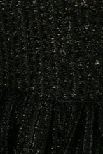 Load image into Gallery viewer, 1960s Dress Black Metallic Mod Mini XS