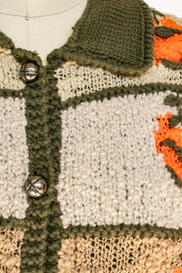 1960s Sweater Wool Knit Cardigan Italy M