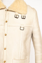 Load image into Gallery viewer, 1970s Mens Shearling Coat Suede Fur Bomber M