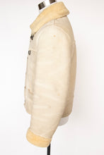 Load image into Gallery viewer, 1970s Mens Shearling Coat Suede Fur Bomber M