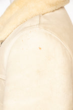 Load image into Gallery viewer, 1970s Mens Shearling Coat Suede Fur Bomber M