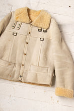 Load image into Gallery viewer, 1970s Mens Shearling Coat Suede Fur Bomber M