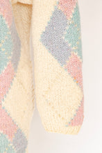 Load image into Gallery viewer, 1980s Sweater Wool Knit Long Argyle Cardigan M