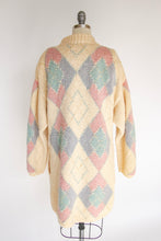 Load image into Gallery viewer, 1980s Sweater Wool Knit Long Argyle Cardigan M