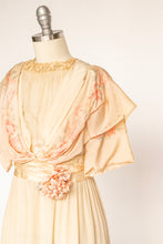 Load image into Gallery viewer, Edwardian Gown Antique Dress Silk Floral XS
