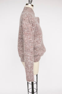 1980s Cardigan Sweater Wool Wool Fleck M