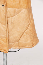 Load image into Gallery viewer, 1970s Coat Deerskin Quilted Leather Finnish Jacket Hooded XS
