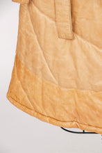 Load image into Gallery viewer, 1970s Coat Deerskin Quilted Leather Finnish Jacket Hooded XS
