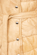 Load image into Gallery viewer, 1970s Coat Deerskin Quilted Leather Finnish Jacket Hooded XS