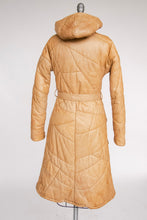Load image into Gallery viewer, 1970s Coat Deerskin Quilted Leather Finnish Jacket Hooded XS