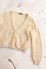 Load image into Gallery viewer, 1980s Sweater Chunky Knit Cropped Cardigan M