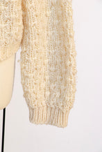 Load image into Gallery viewer, 1980s Sweater Chunky Knit Cropped Cardigan M