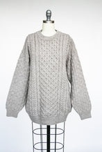 Load image into Gallery viewer, 1970s Wool Knit Fisherman Sweater Oversized  L