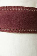 Load image into Gallery viewer, 1980s Belt Suede Leather Cinch Waist Plum