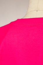 Load image into Gallery viewer, 1970s Sweatshirt Dress Neon Short Sleeve M