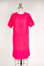 Load image into Gallery viewer, 1970s Sweatshirt Dress Neon Short Sleeve M