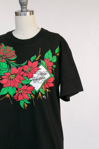 1990s Tee Happy Holidays T-shirt M