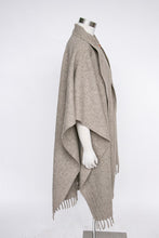 Load image into Gallery viewer, 1970s Poncho Wool Fringe Boho Hippie Cape