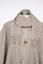 Load image into Gallery viewer, 1970s Poncho Wool Fringe Boho Hippie Cape