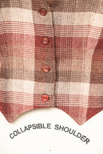Load image into Gallery viewer, 1970s Vest Top Plaid Wool Waistcoat M