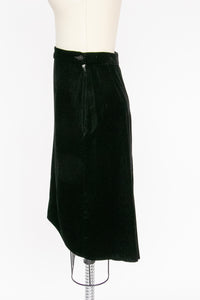 1980s Velvet Skirt Giorgio Armani Designer S / XS