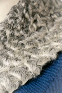 1960s Coat Wool Blue Cropped Persian Lamb Fur S / M
