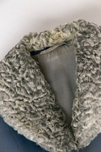 Load image into Gallery viewer, 1960s Coat Wool Blue Cropped Persian Lamb Fur S / M