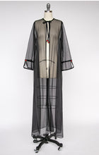 Load image into Gallery viewer, 1970s Duster Sheer Chiffon Robe Dress S/M