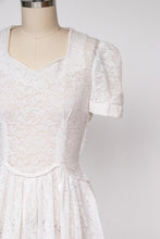 Load image into Gallery viewer, 1940s Dress Lace Full Skirt Sheer XS