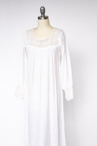 1970s Maxi Dress India Gauze Cotton White Boho S