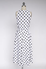 Load image into Gallery viewer, 1990s Dress Polka Dot Full Skirt S