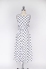 Load image into Gallery viewer, 1990s Dress Polka Dot Full Skirt S