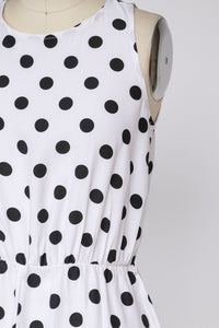 1990s Dress Polka Dot Full Skirt S