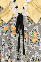 Load image into Gallery viewer, 1940s Dress Floral Cotton Ruffle Peasant Maxi Prairie Gown M
