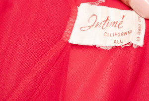 1960s Nightgown Sheer Long Slip Lingerie Dress L/XL