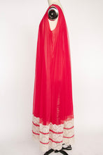 Load image into Gallery viewer, 1960s Nightgown Sheer Long Slip Lingerie Dress L/XL