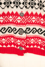 Load image into Gallery viewer, 1960s Norwegian Sweater Wool Knit Cardigan M