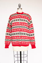 Load image into Gallery viewer, 1960s Norwegian Sweater Wool Knit Cardigan M