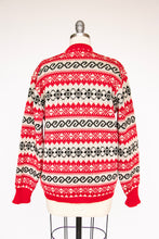 Load image into Gallery viewer, 1960s Norwegian Sweater Wool Knit Cardigan M