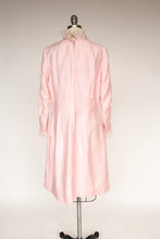 Load image into Gallery viewer, 1960s Dress Pink Chiffon Pleated Sleeve L