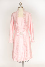 Load image into Gallery viewer, 1960s Dress Pink Chiffon Pleated Sleeve L