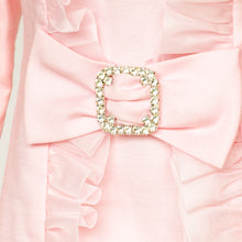 Load image into Gallery viewer, 1960s Dress Pink Chiffon Pleated Sleeve L