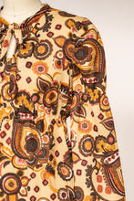 Load image into Gallery viewer, 1960s Dress Floral Poly Knit Micro Mini 70s S / XS
