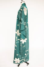 Load image into Gallery viewer, 1950s Kimono Japanese Robe Semi Sheer Floral