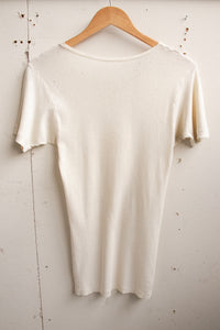 1950s T-Shirt Ribbed Thin Distressed Tee S