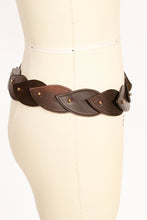 Load image into Gallery viewer, 1970s Belt Leather Leaf Waist Cinch