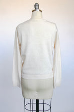 Load image into Gallery viewer, 1950s Cardigan Beaded Sweater Fitted Soft  S